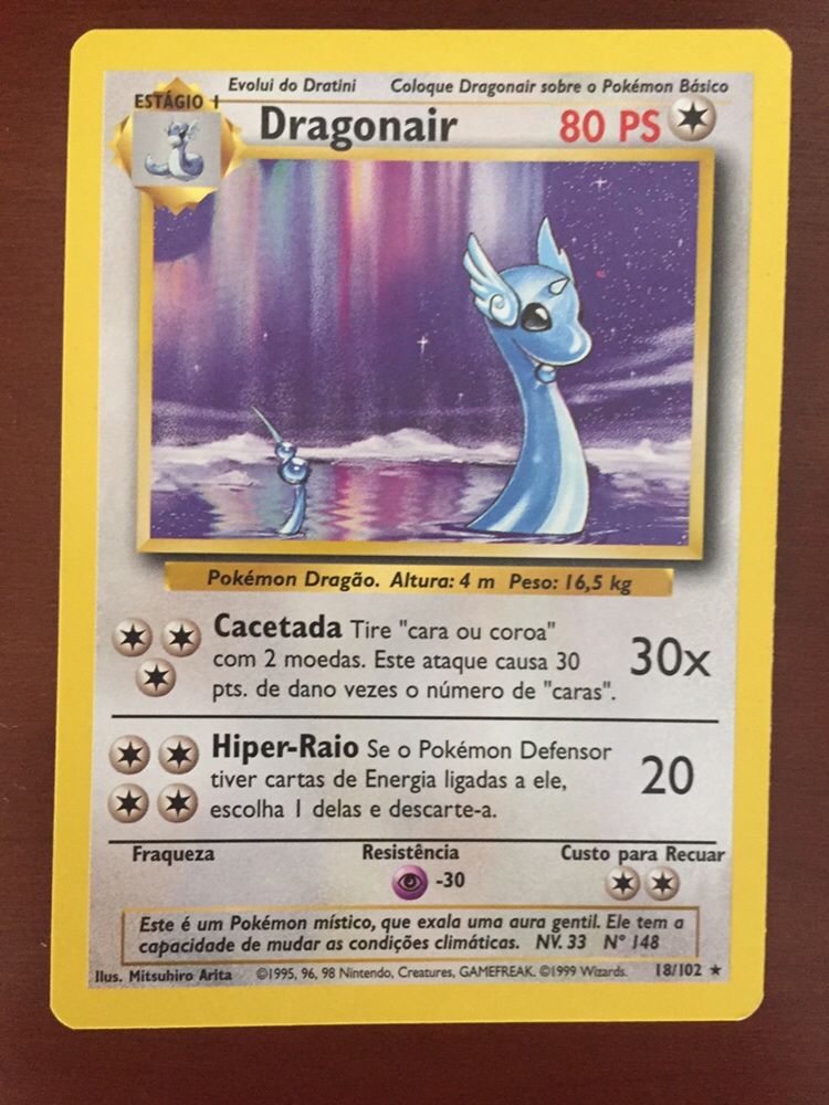 Carta Pokémon Dragonair 18/102 rare