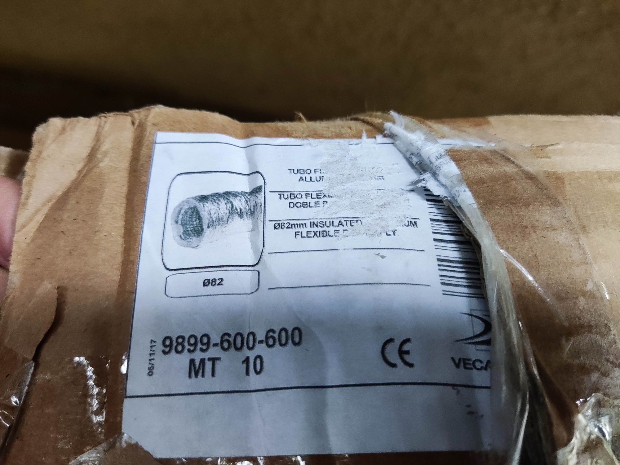 Tubo alumínio Flex isolado 82mm