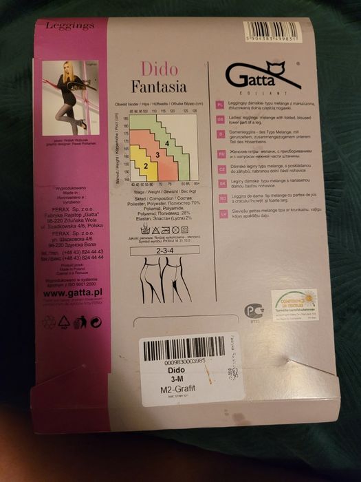 Zapakowane legginsy Dido