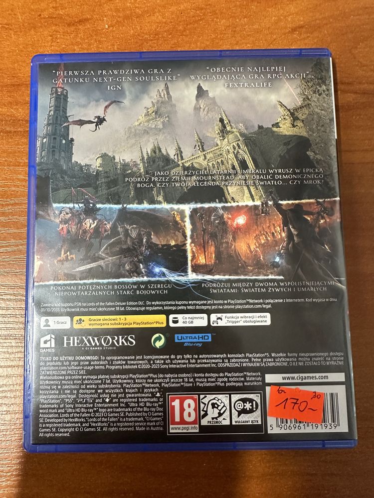 Lords of the Fallen PS5 PL wersja deluxe