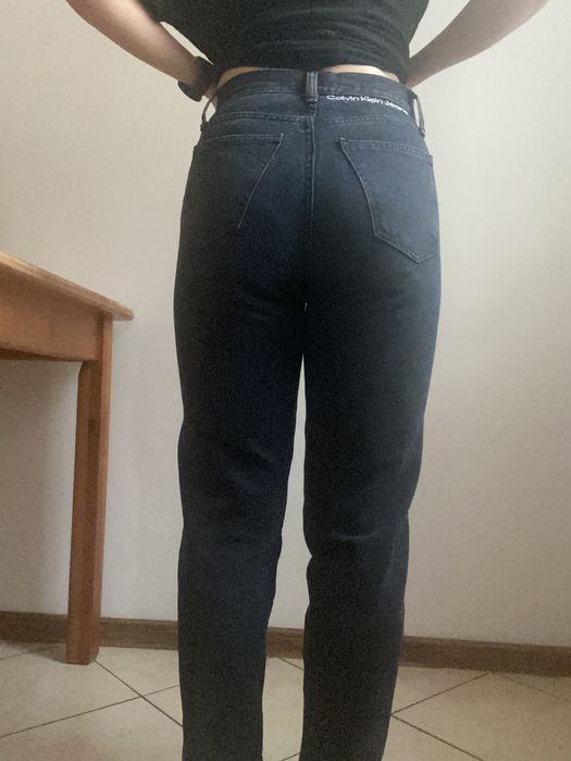 Jeansy z wysokim stanem Calvin Klein Jeans