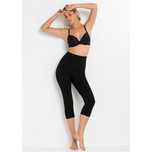 bonprix czarne wysokie bezszwowe legginsy 3/4 rybaczki l 40