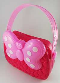 Nowa Różowa torebka dla dziewczynki świecąca muzyczna na baterię