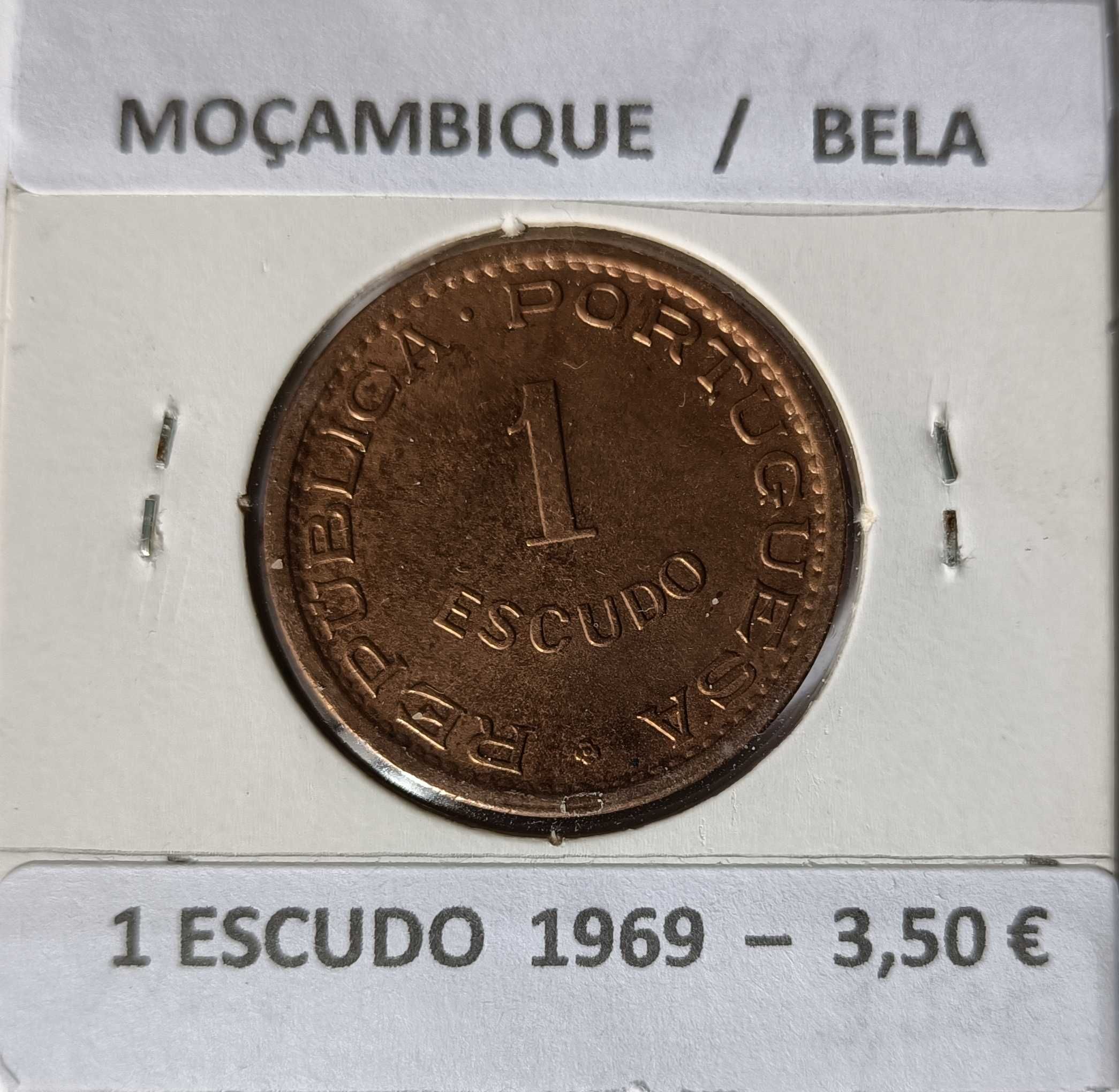 4 Moedas Portuguesas de 1 Escudo Circuladas na Ex Colónia Moçambique