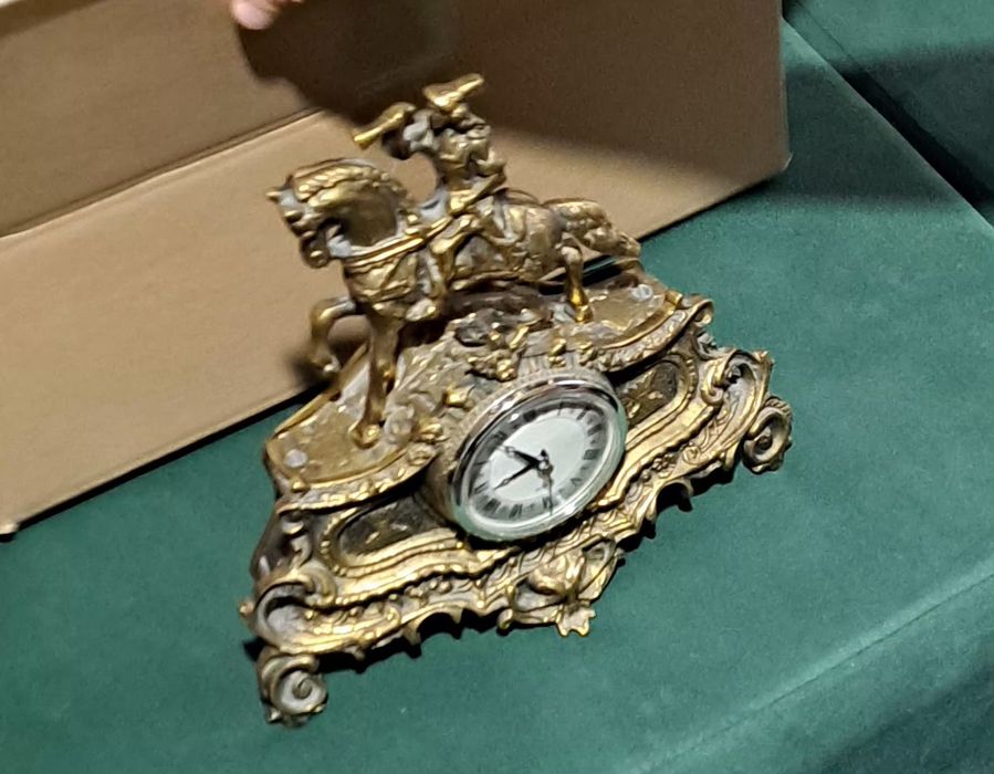 Zegar kominkowy z mosiądzu