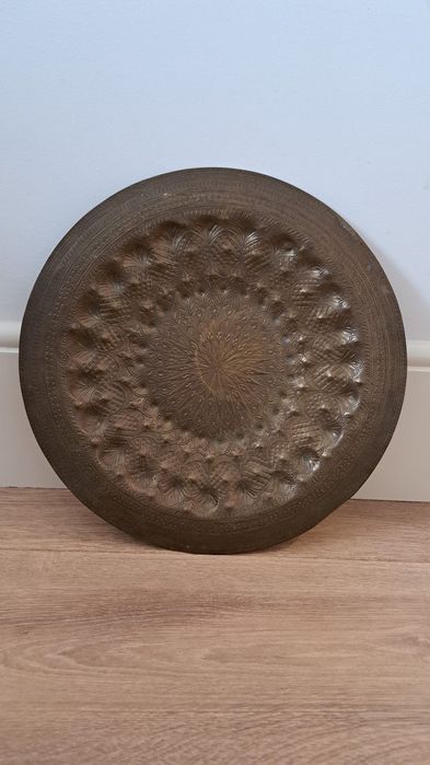Prato de decoração latão oriental diâmetro 35cm