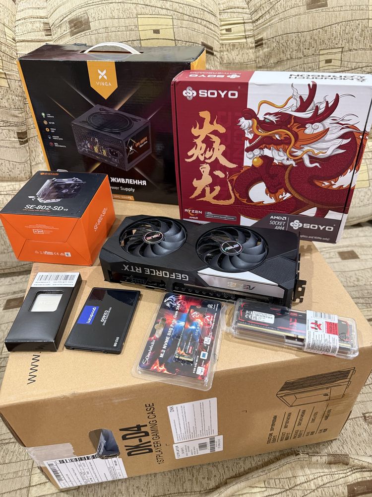 Компьютер Ігровий Системний блок Ryzen 5+16ddr+ssd 740+Asus rtx 3060ti