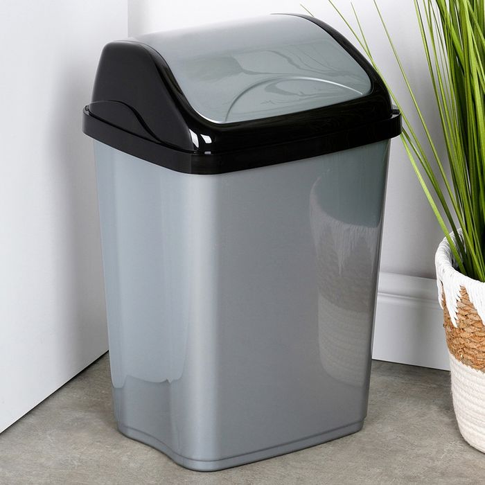 Kosz na śmieci plastikowy szary 16 l
