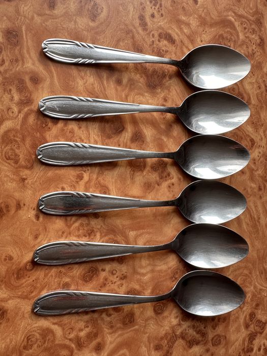 Stare łyżki stołowe wzór kłos firmy Gerlach PRL