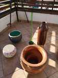Conjunto de vasos de jardim