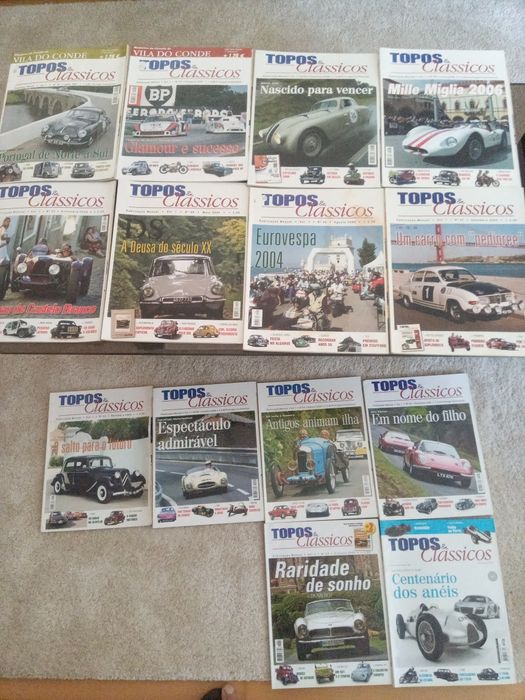 14 revistas de automóveis antigos Topos Clássicos