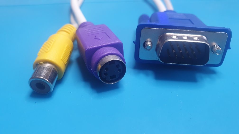 Cabo adaptador VGA - S-video - vidéo composto