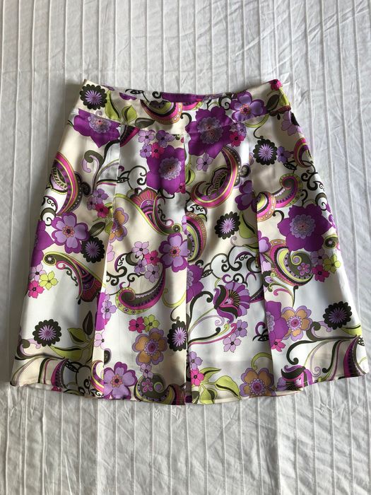Saia branca com estampado floral | 38 | Lanidor