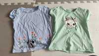 Koszulki t-shirty h&M r.110/116 2 szt