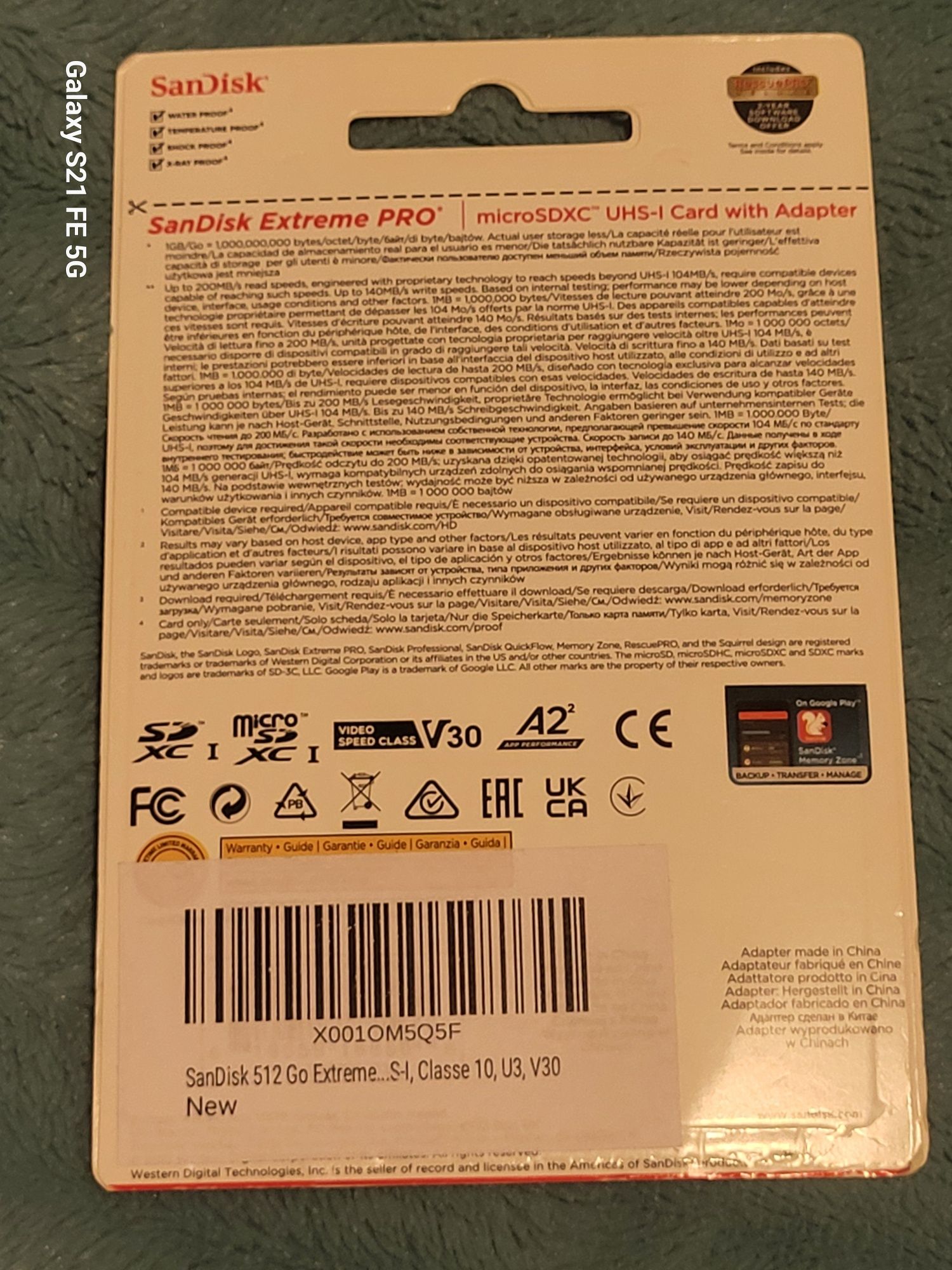 NOWA Karta pamięci SanDisk SDXC Extreme PRO 512GB 200/140MB/s