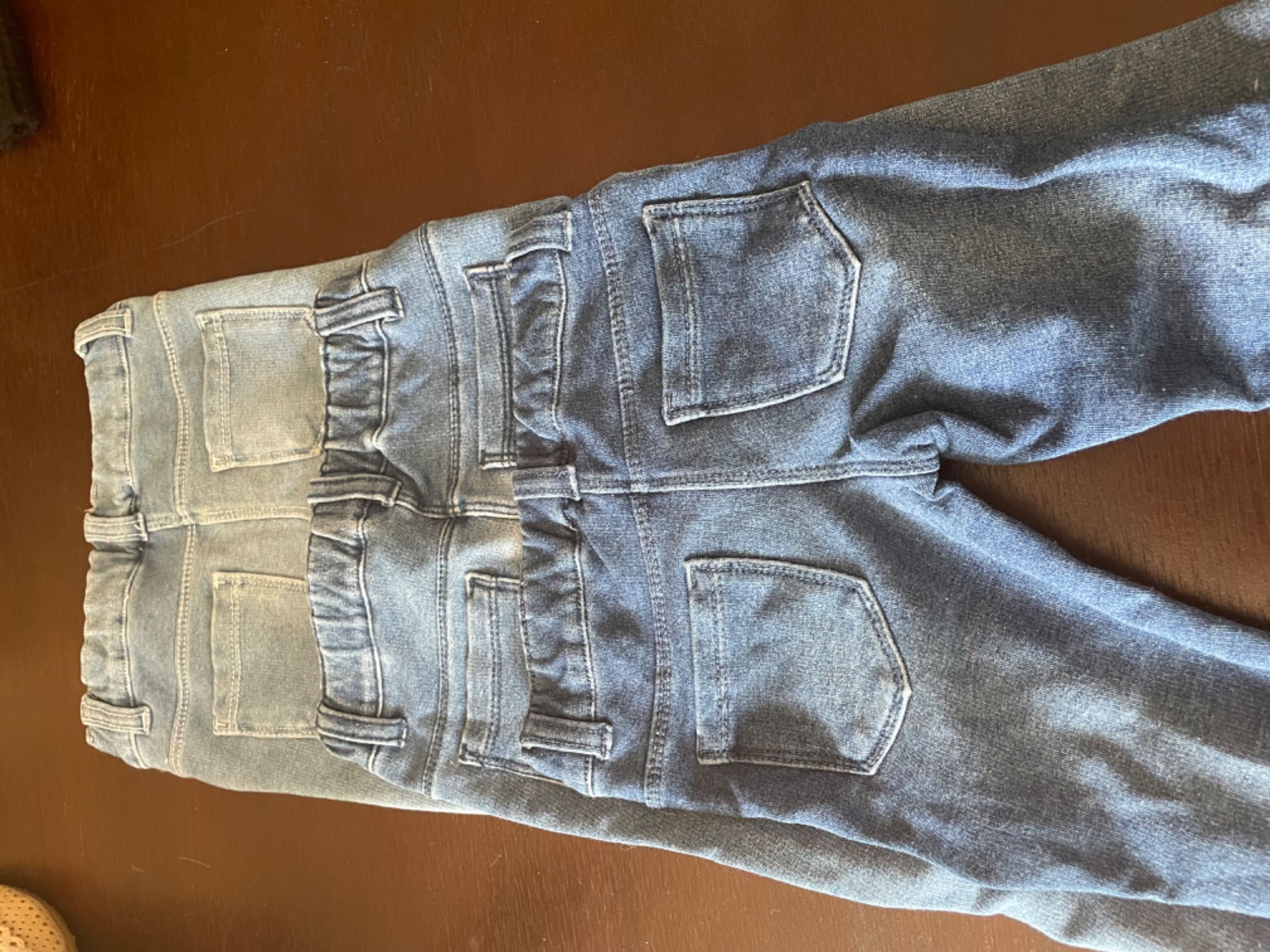 Conjunto de 5 jeggings+1 calça de ganga para bebé menina 12 meses