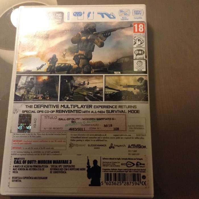 Jogo Wii Call of Duty Modern Warfare 3