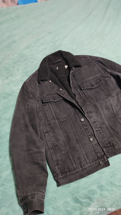 Джинсова куртка на овчині