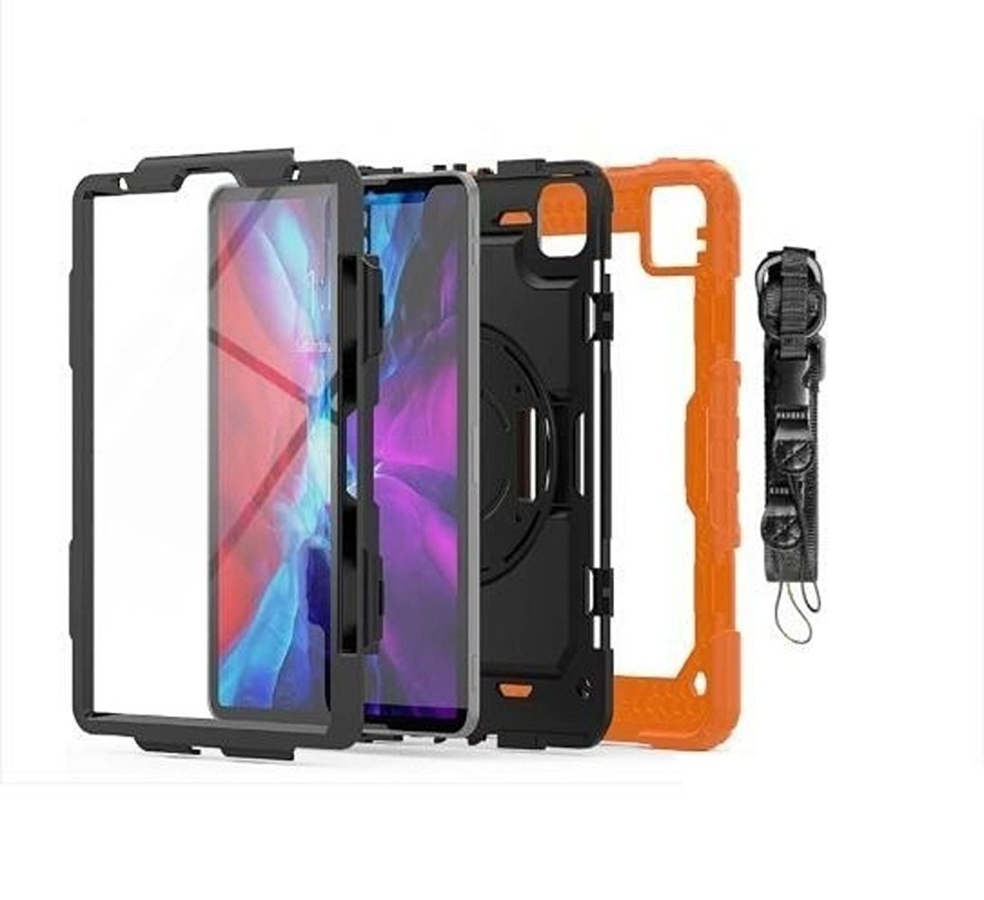 Etui do iPad Air 5/Air 4/Pro 11 z Paskiem na Ramię Pomarańczowe