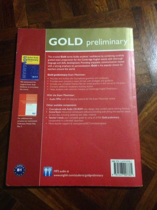 Manuais de Inglês GOLD preliminary PEARSON