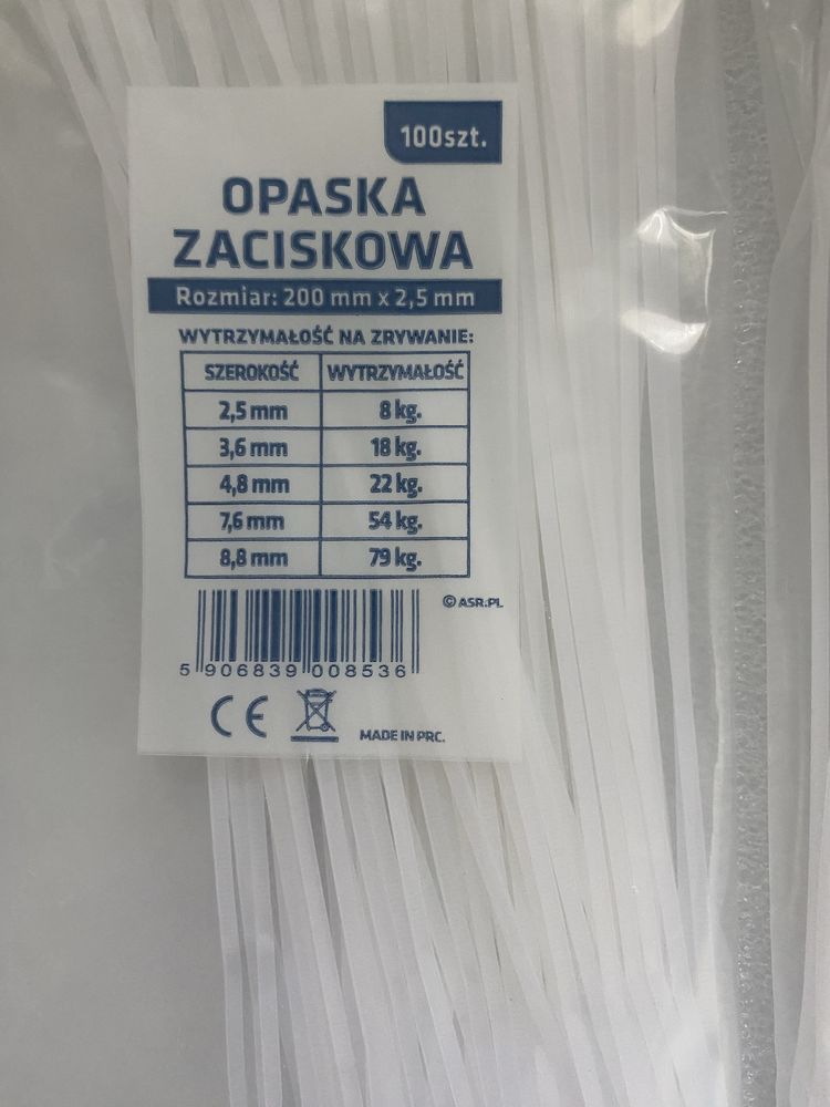 Opaski zaciskowe trytytki nowe
