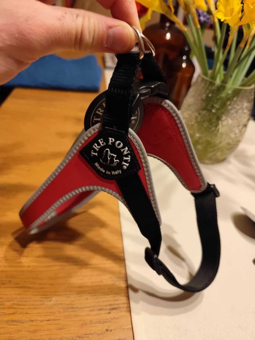 SZELKI dla psa Mops Shih Tzu Shiba 50-67 cm TRE PONTI czerwone rozm. 3