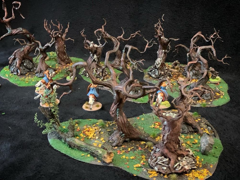 Mroczny las teren do gry bitewnej makieta lotrsbg w40k Aos warhammer