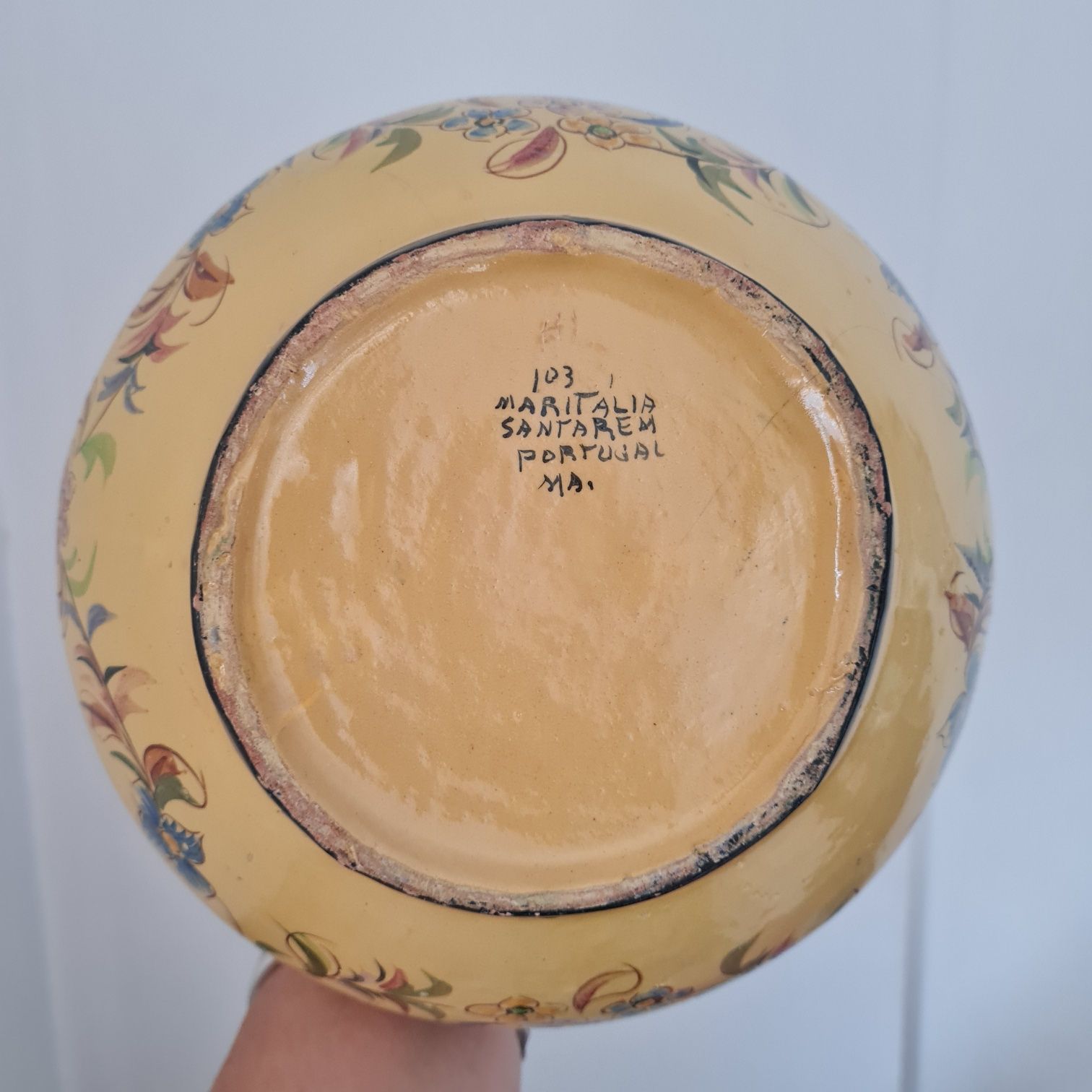 Jarra com 2 pegas cerâmica pintado à mão numerado Maritalia Santarém