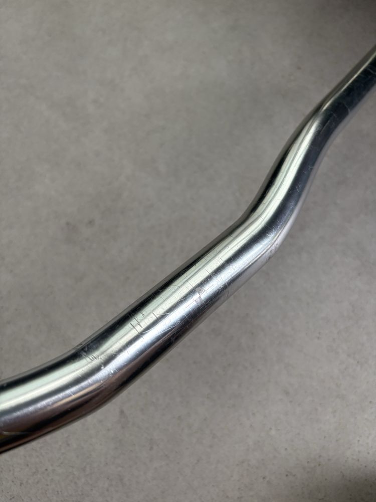kierownica UNO gięta 25,4 srebrna gięta 590 mm fixed retro mtb