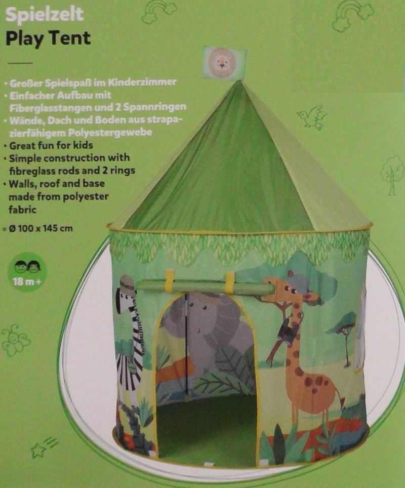 Namiot do zabawy dla dzieci 100x145cm safari zielony