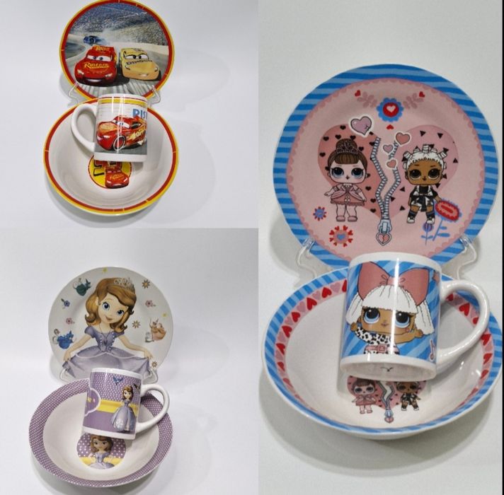 Дитячий набір посуду з кераміки