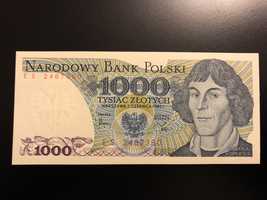 Banknot 1000 złotych UNC 1982 ES banknoty prl