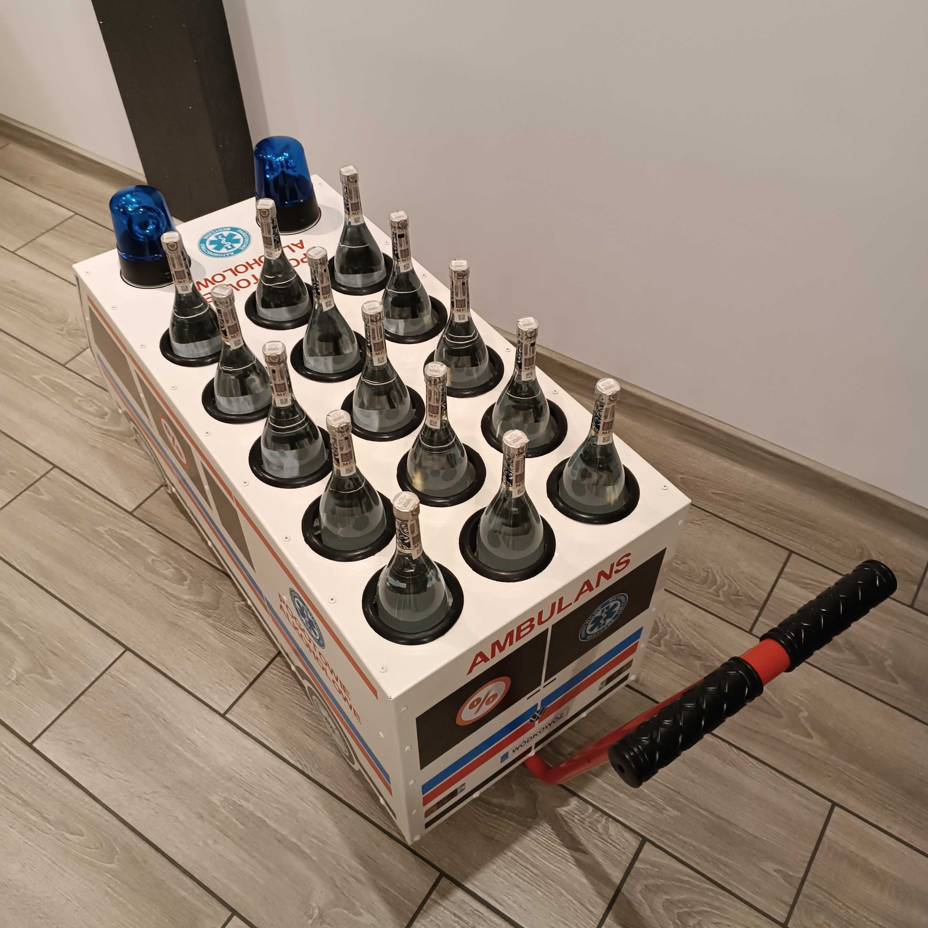 Pogotowie alkoholowe WÓDKOWÓZ wózek na wódkę wesele imprezy Ambulans
