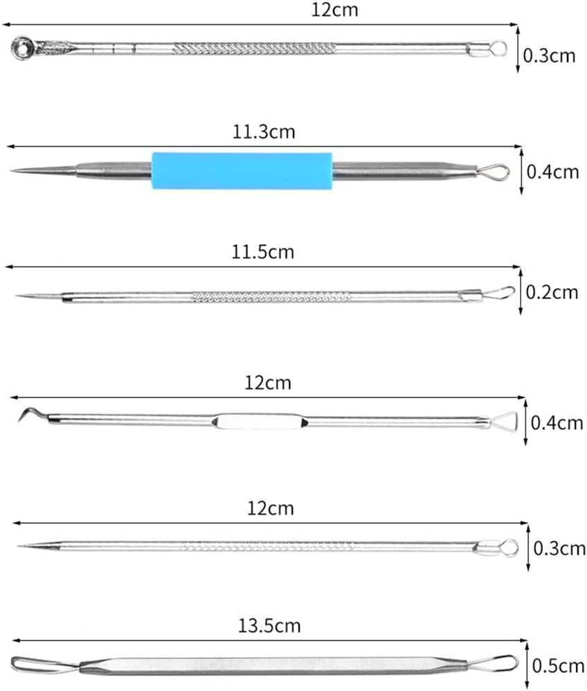 Zestaw do usuwania pryszczy zaskórników wągrów 11 elementów