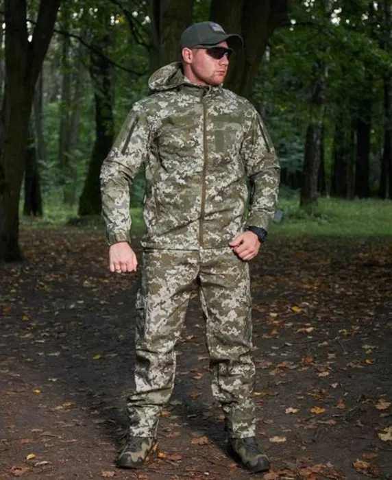 Військовий демісезонний костюм Soft Shell на флісі костюм куртка+штани