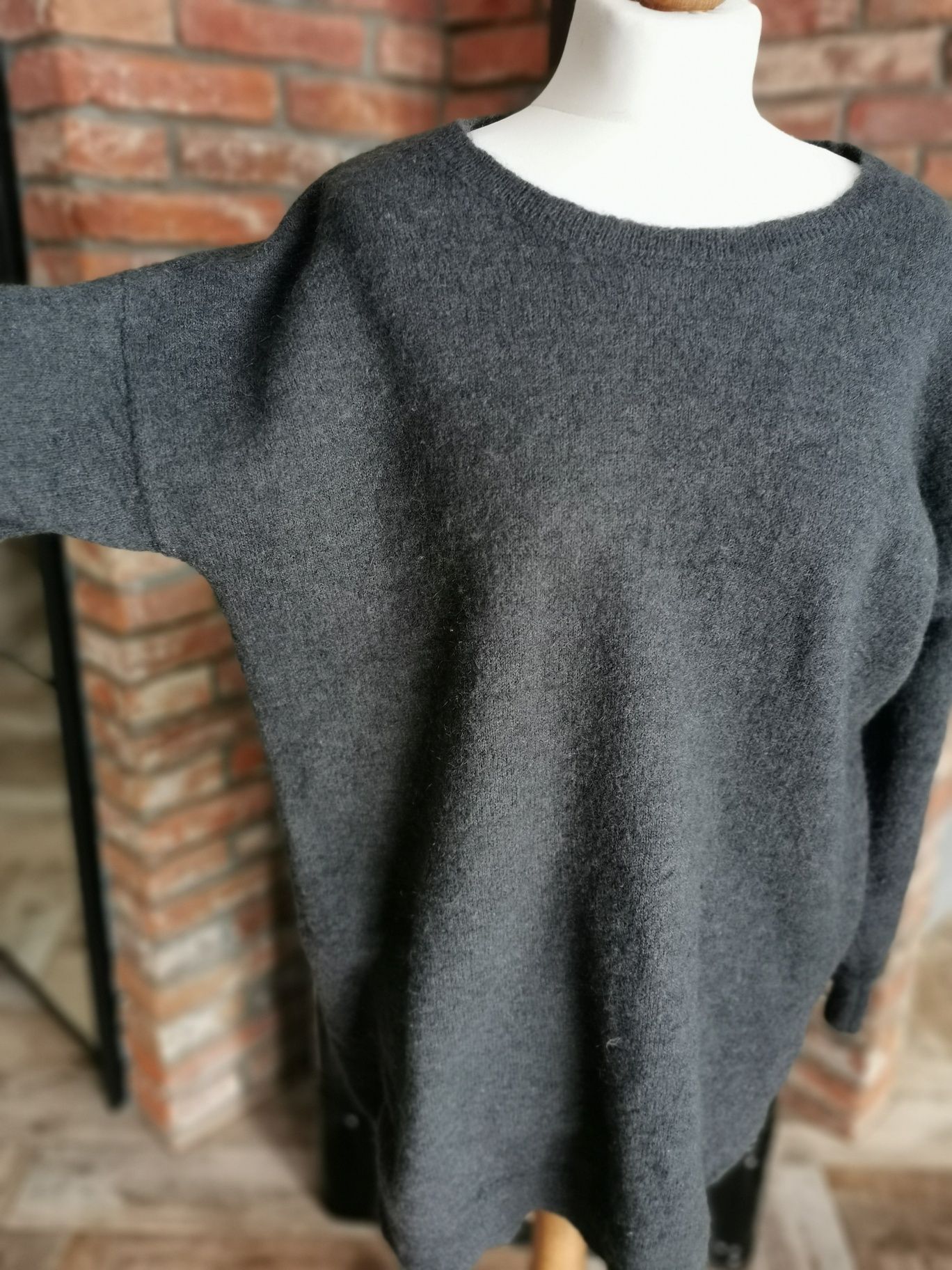 Sweter dłuższy Moss Copenhagen rozm M/L  welna moher