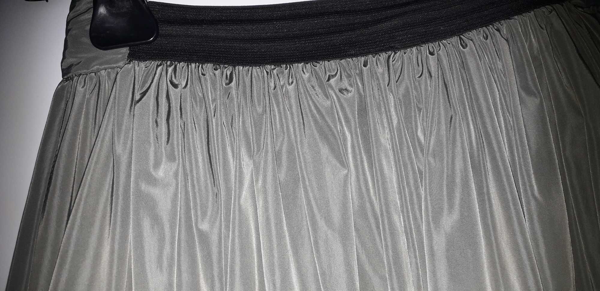 szykowna spódnica, dł. 90 cm, zgniła zieleń - rozm. M Unisono, z metką