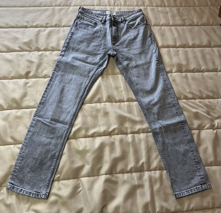 Calças de ganga cinza Pull&Bear Slim - em ótimo estado