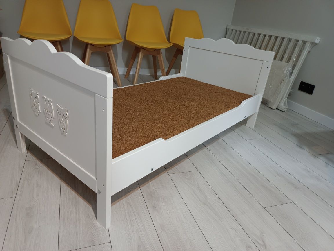 Łóżko łóżeczko dla dziecka 2w1 Marsell Klupś 140x70 + materac przewija