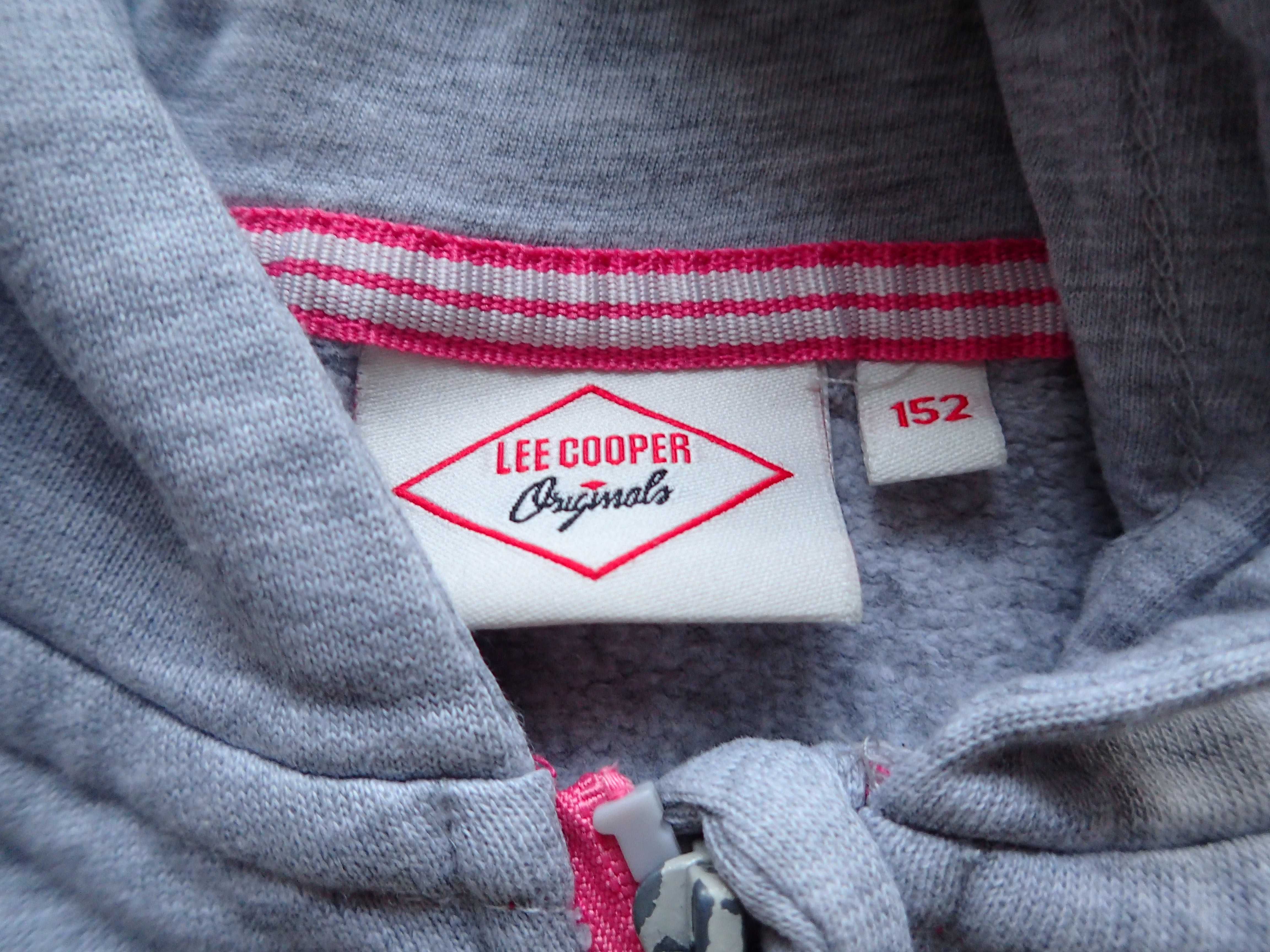 szara rozpinana bluza dla dziewczynki firmy LEE COOPER rozm. 152 cm