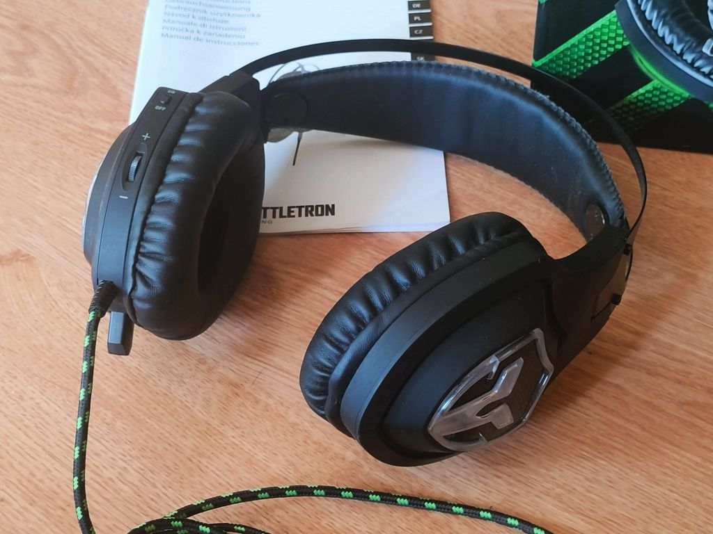 Słuchawki z mikrofonem Battletron Gaming Headset LED