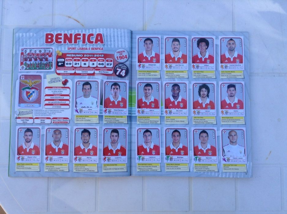 Caderneta Liga PORTUGUESA 2012-13 - Futebol PANINI completa -cromos