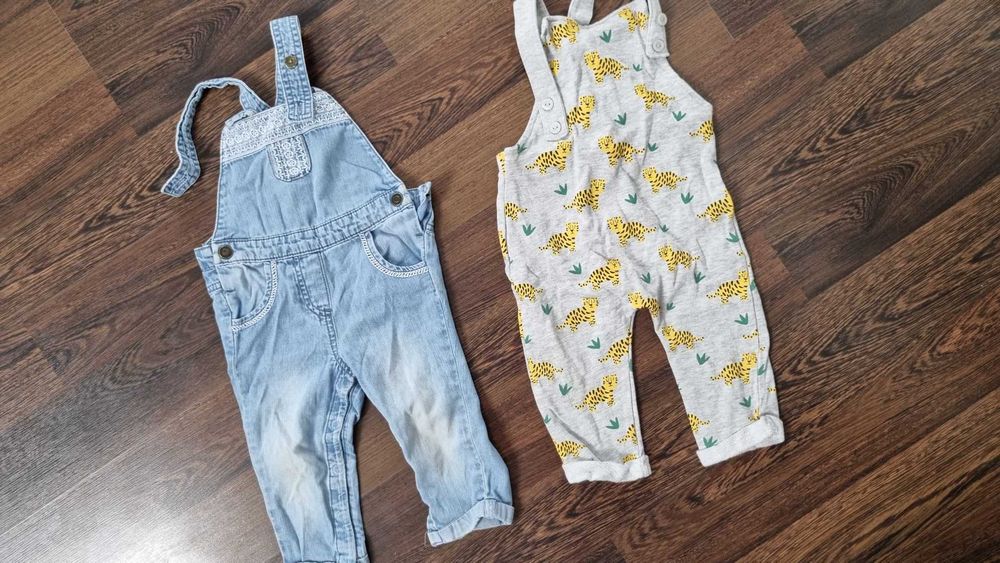 Ogrodniczki Jeansowe F&F 80 Lwy Dresowe 80 H&M