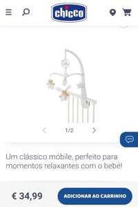 Móbile Chicco com caixa de sons relaxante