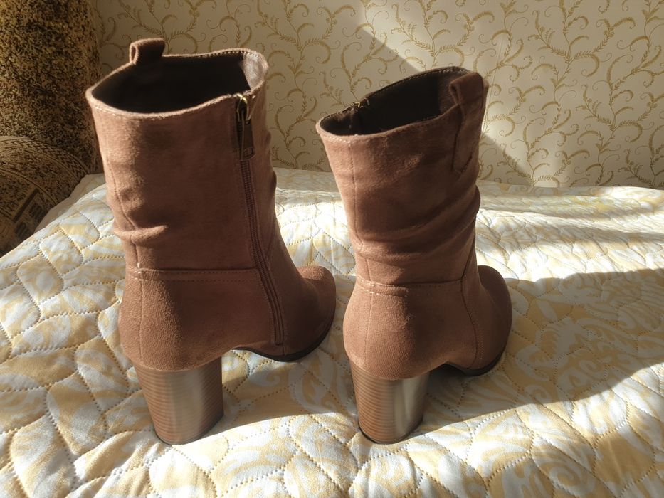 Полусапожки! (Замшевые) - Идеальные! 38р-р!