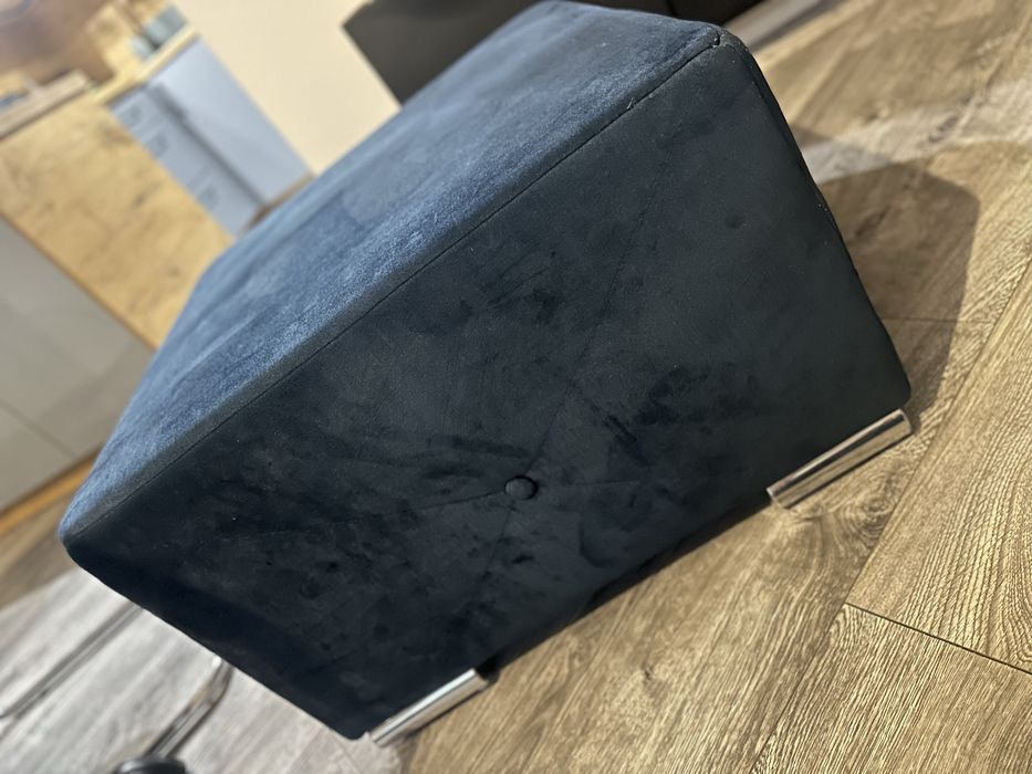 Pufa granatowa welurowa agata meble