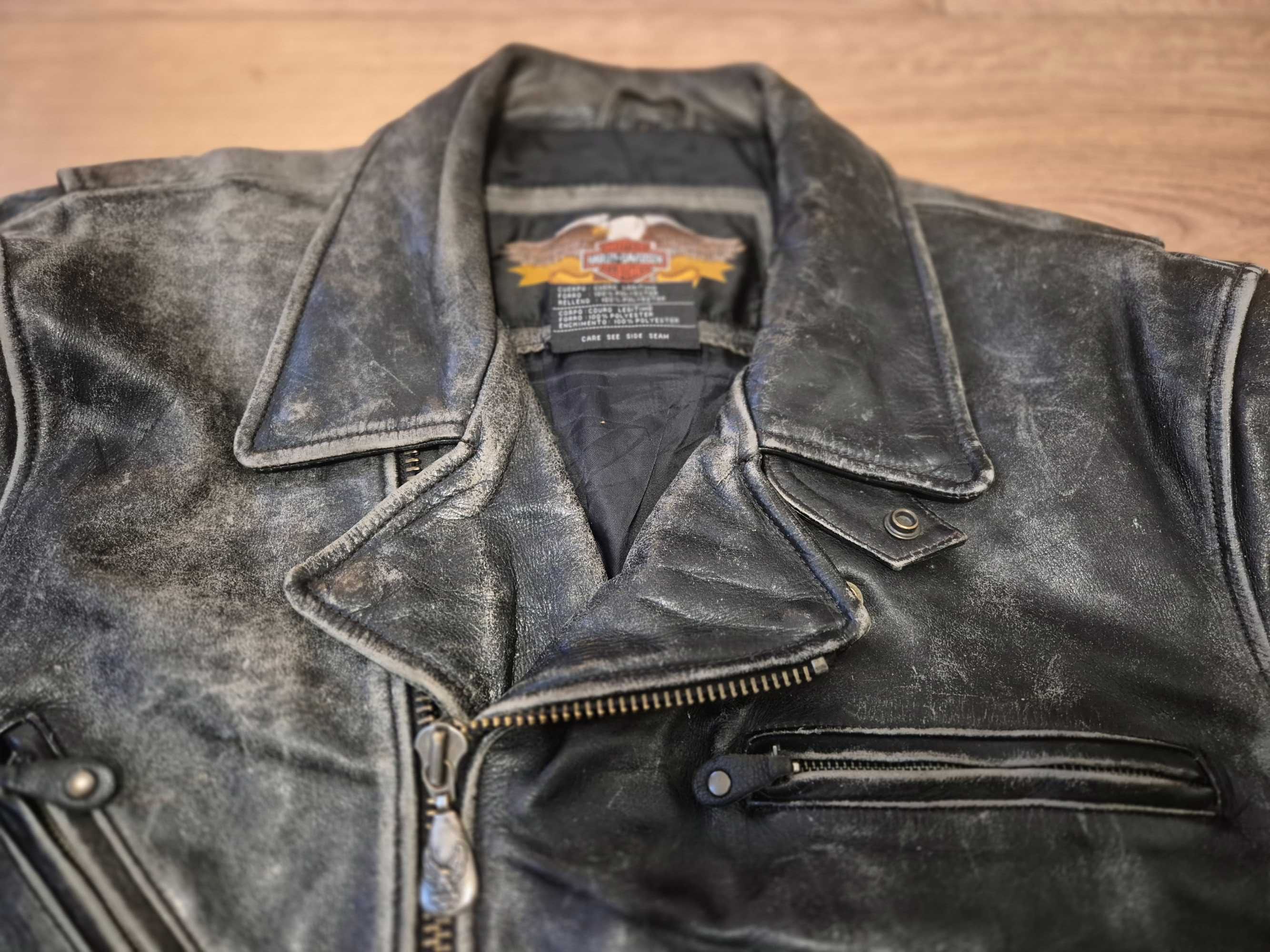 Casaco coçado Harley Davidson tamanho L