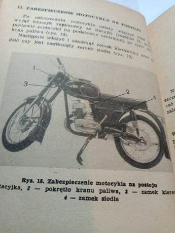Obsługa motocykla dla kolekcjonerów orginalne opisy.