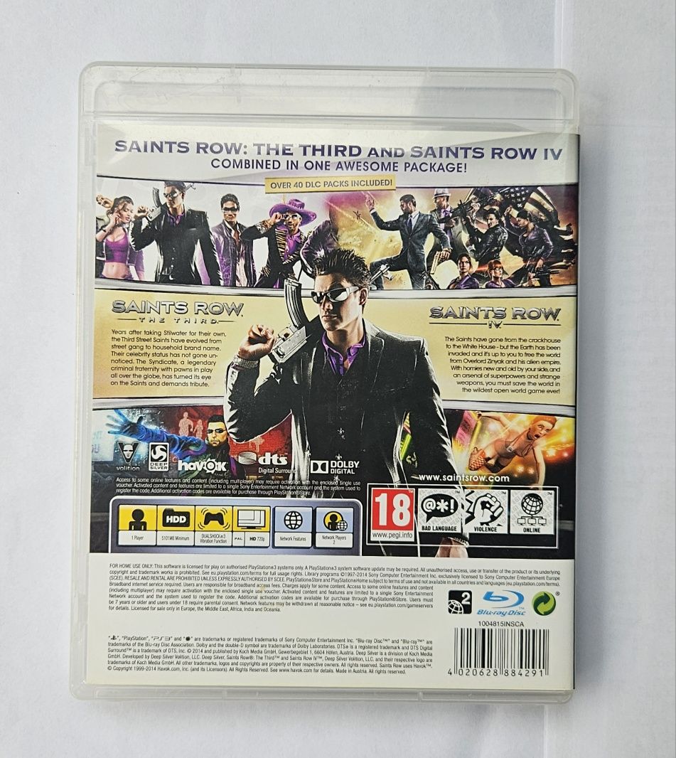 Saints Row Double Pack Ps3 Playstation 3 Komplet 3xA BDB The Third 4