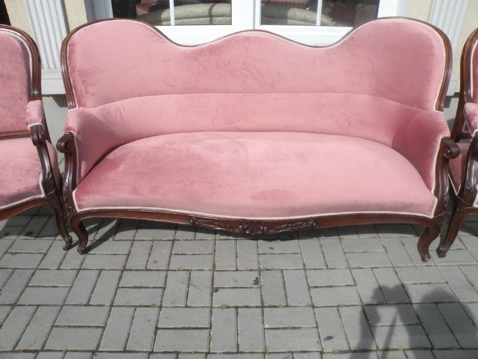 Antyczna Sofa i 2 krzesła po renowacji